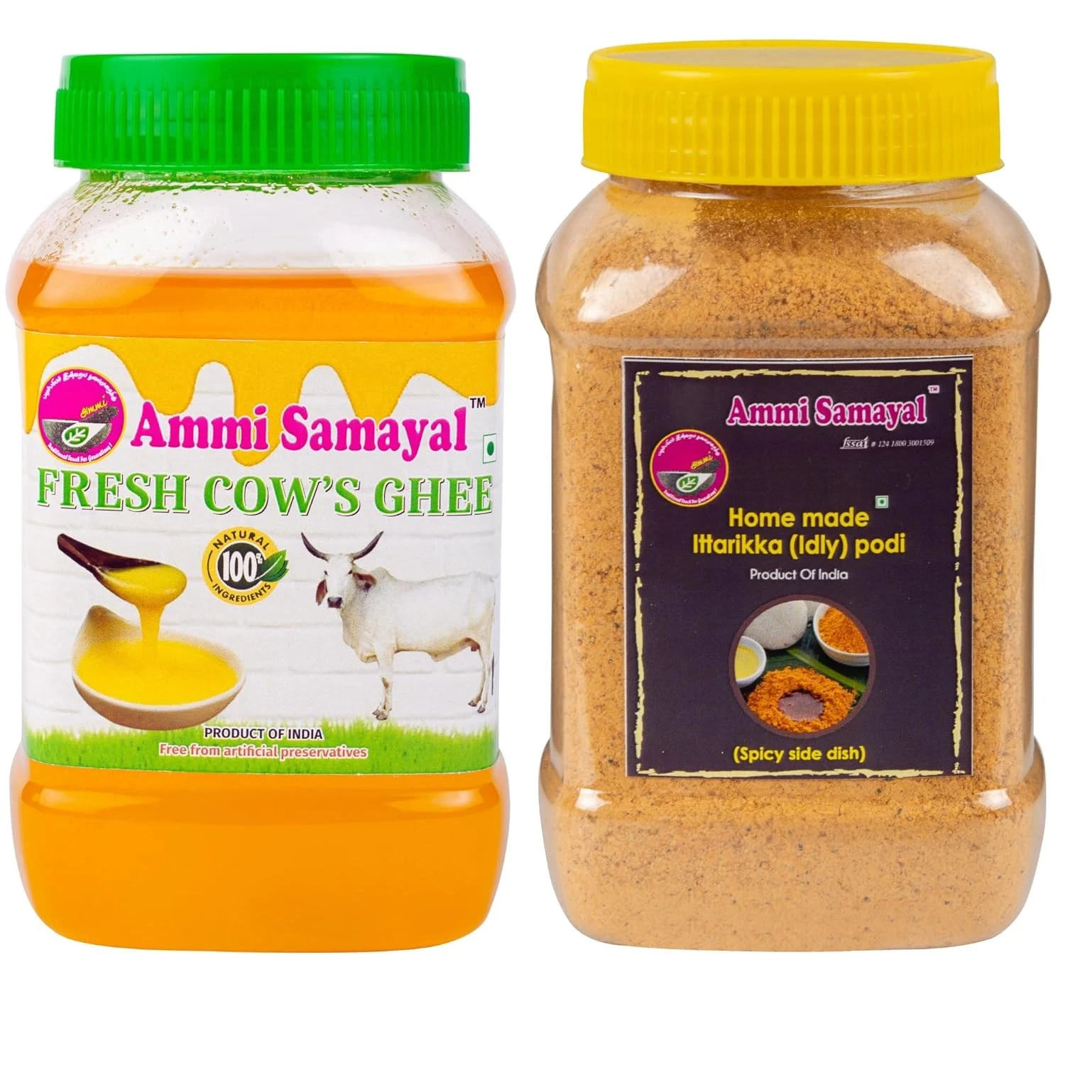 Ittarikka (idly) podi 200g & Cow's Ghee Pure & fresh 250g | Combo