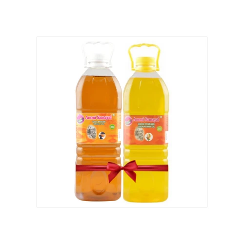 Wood pressed Groundnut oil 2 litres & Sesame oil 2 litres | BEST Combo