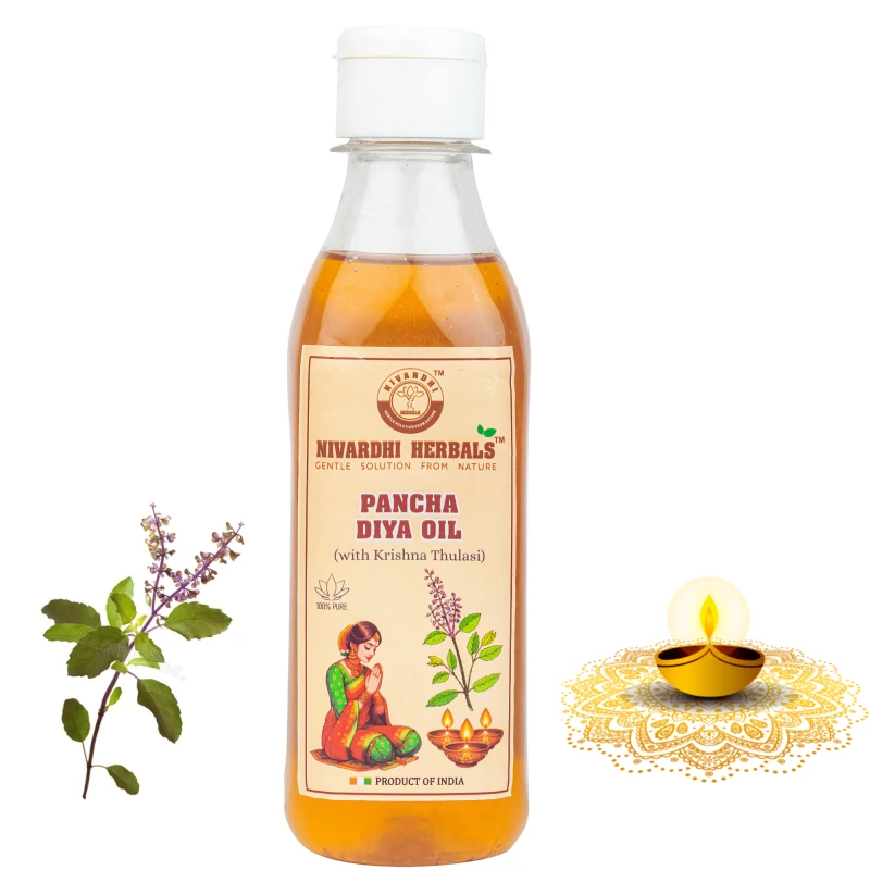 Divine Pancha DIYA oil with krisha tulsi