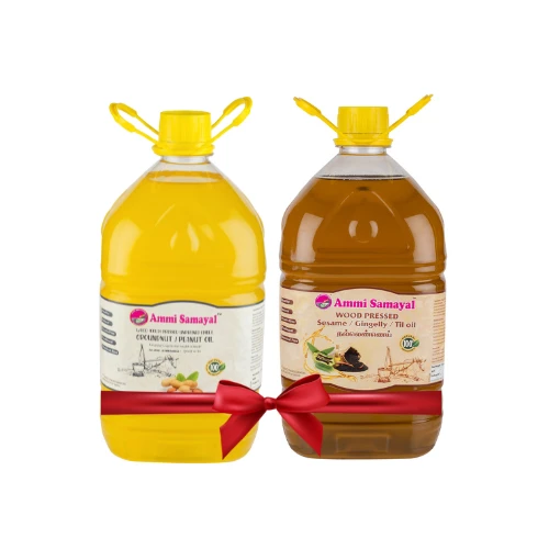 Wood pressed Groundnut oil 5 litres & Sesame oil 5 litres | BEST combo