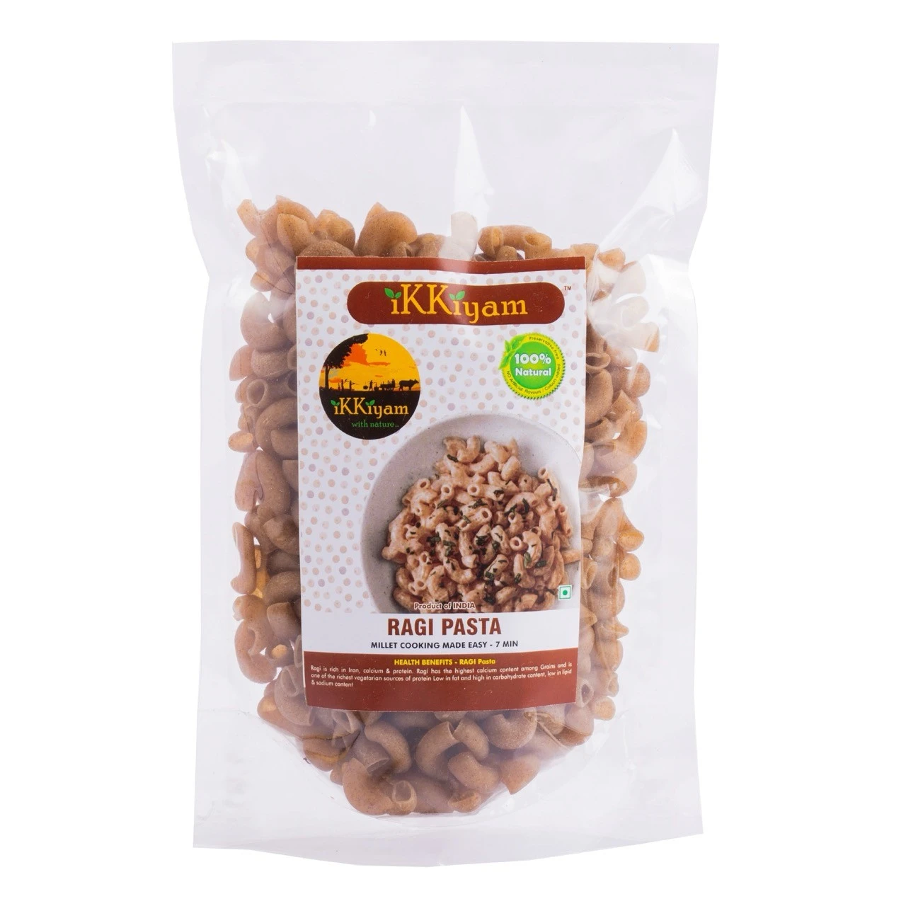 Ikkiyam Ragi Pasta with tasty masala 200g