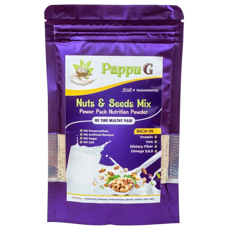 PappuG Dry fruits  | Nuts & Seeds Mix | Power Pack Nutrition | NO sugar added | 100% Natural health mix 100g & 250g